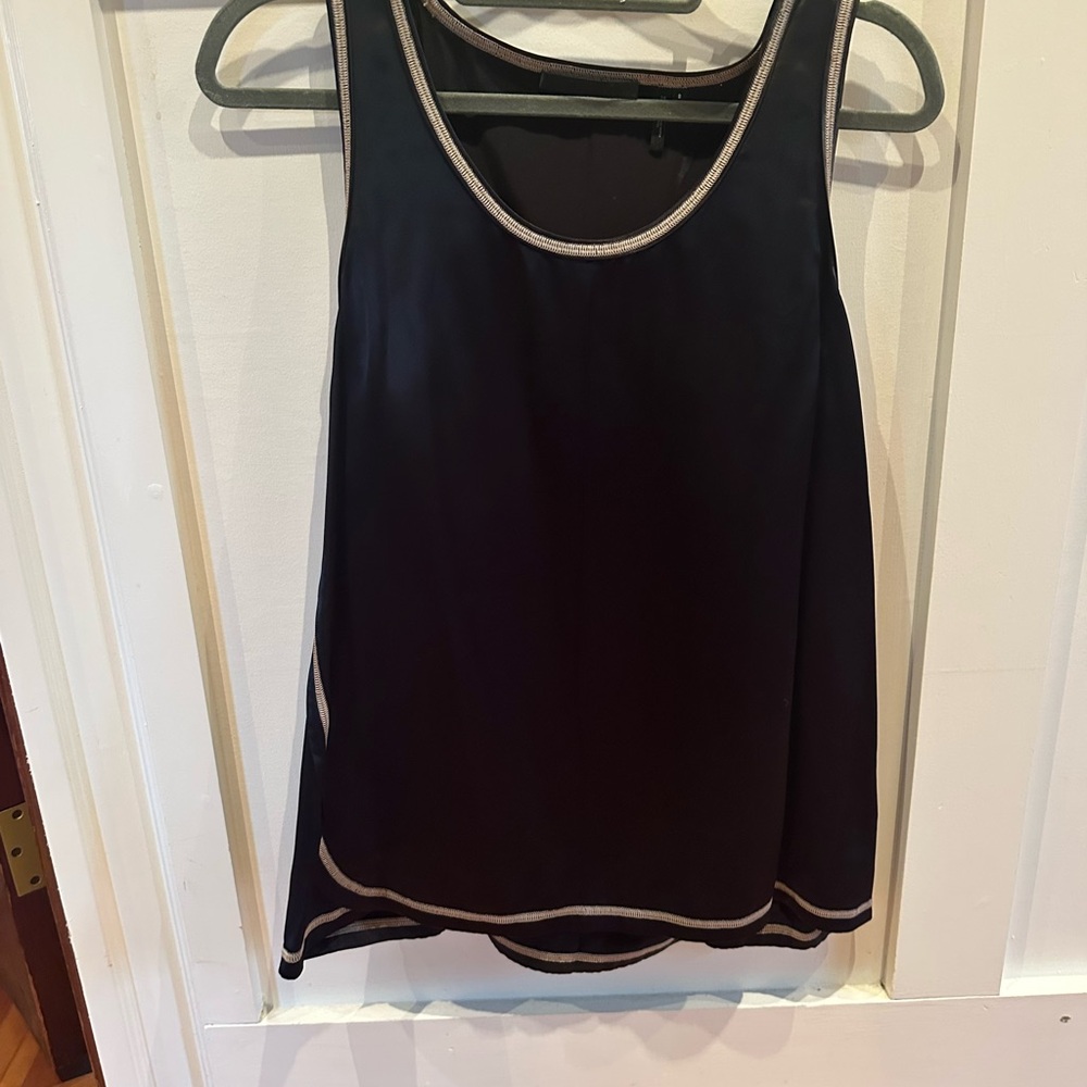 Helmut Lang Black Camisole with Silver Trim